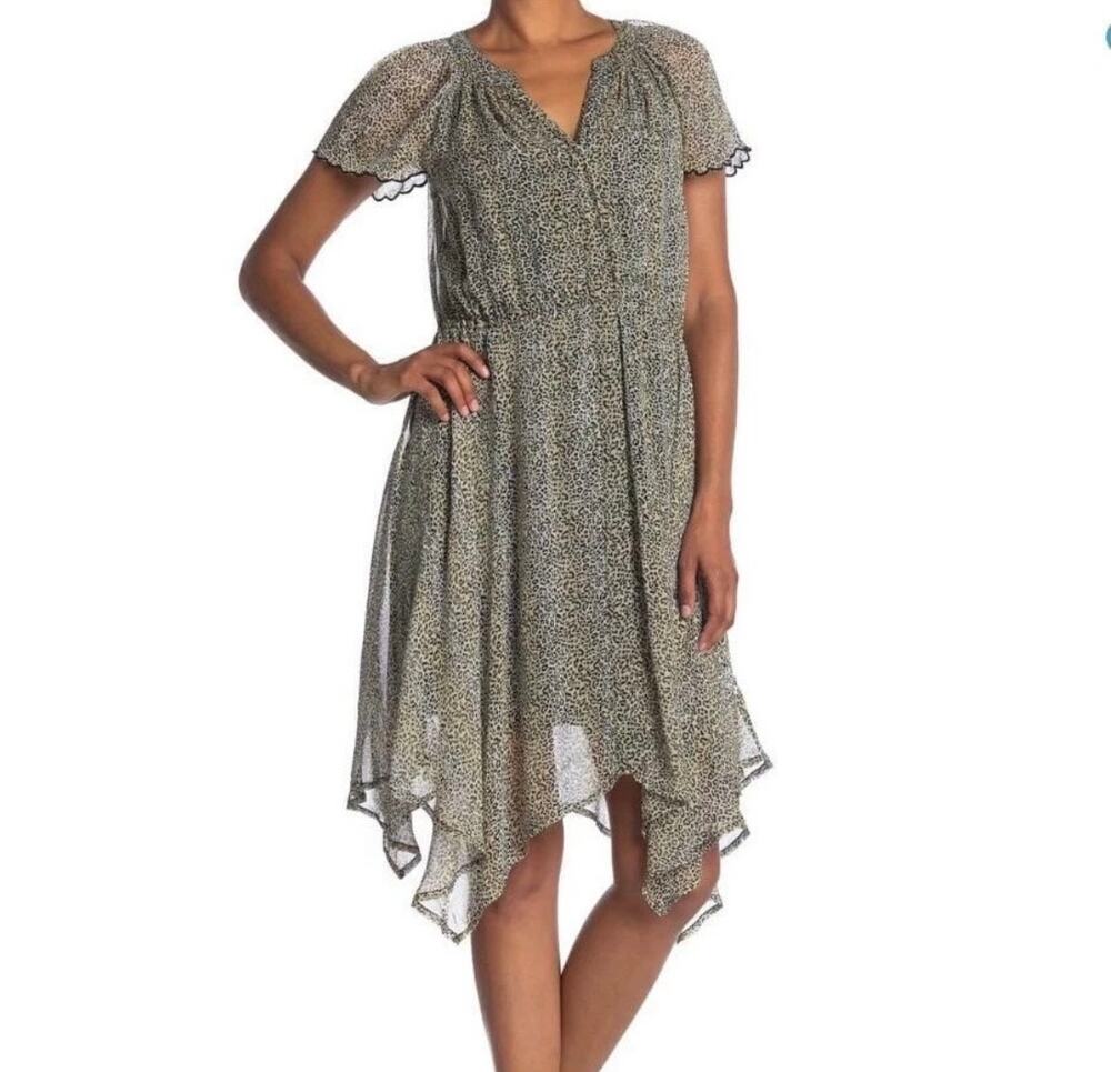 Velvet By Graham & Spencer Leopard Print Dress Size L Large